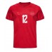 Danmark Kasper Dolberg #12 Hemmakläder VM 2022 Kortärmad